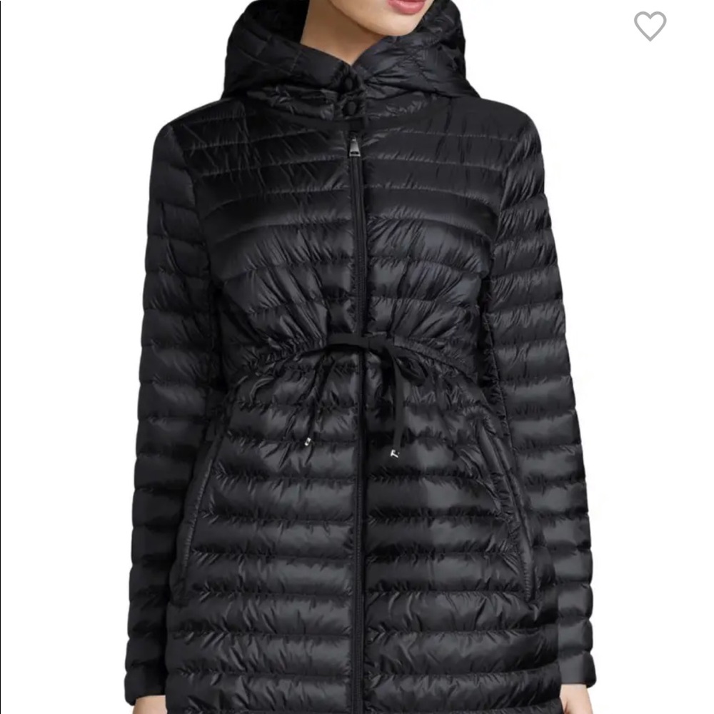 100% authentic MONCLER Barbel Hooded Puffer black Coat size 0 NWT